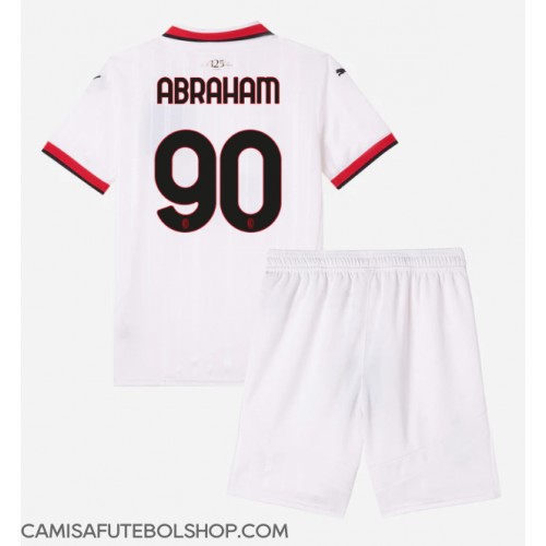 Camisa de time de futebol AC Milan Tammy Abraham #90 Replicas 2º Equipamento Infantil 2024-25 Manga Curta (+ Calças curtas)